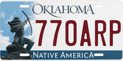 OK license plate 770ARP