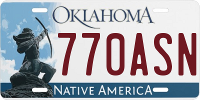 OK license plate 770ASN