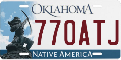 OK license plate 770ATJ