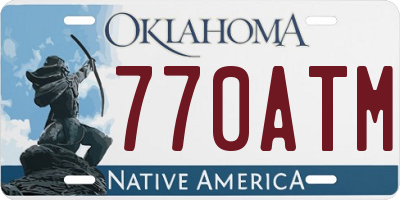 OK license plate 770ATM