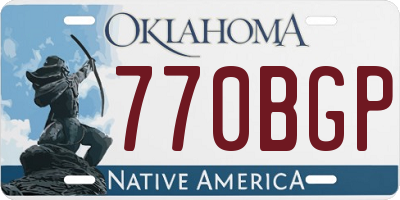 OK license plate 770BGP
