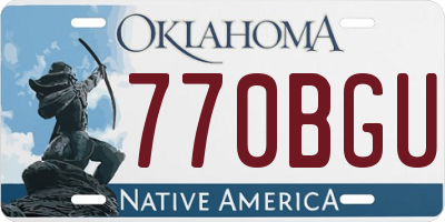 OK license plate 770BGU