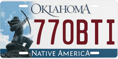 OK license plate 770BTI