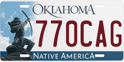 OK license plate 770CAG