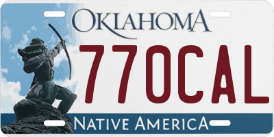OK license plate 770CAL
