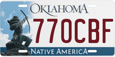 OK license plate 770CBF