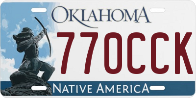 OK license plate 770CCK
