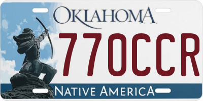OK license plate 770CCR