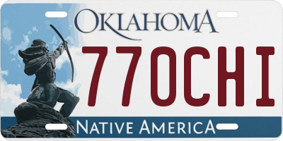 OK license plate 770CHI