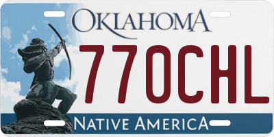 OK license plate 770CHL