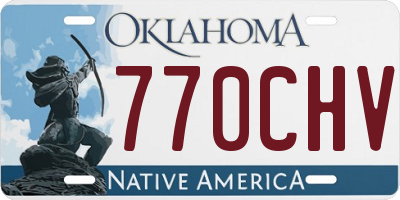 OK license plate 770CHV