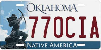 OK license plate 770CIA