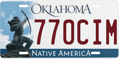 OK license plate 770CIM