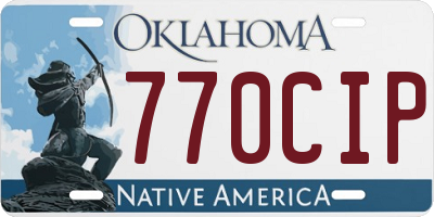 OK license plate 770CIP