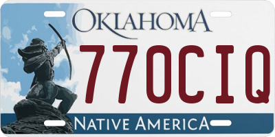 OK license plate 770CIQ