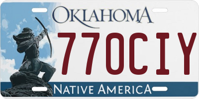 OK license plate 770CIY