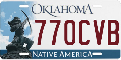 OK license plate 770CVB