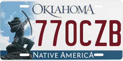 OK license plate 770CZB