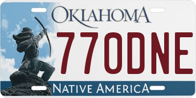 OK license plate 770DNE