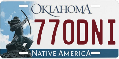 OK license plate 770DNI