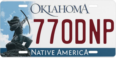OK license plate 770DNP