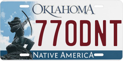 OK license plate 770DNT