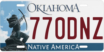 OK license plate 770DNZ