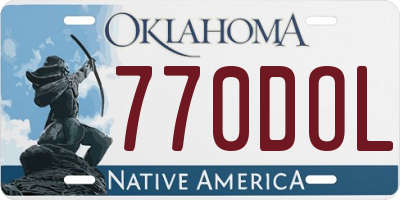 OK license plate 770DOL