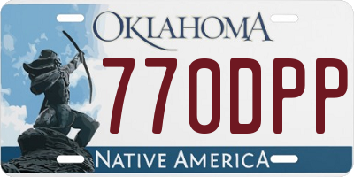 OK license plate 770DPP
