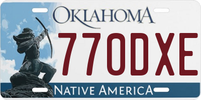 OK license plate 770DXE