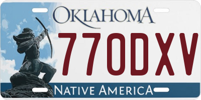 OK license plate 770DXV