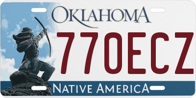 OK license plate 770ECZ