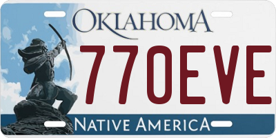OK license plate 770EVE