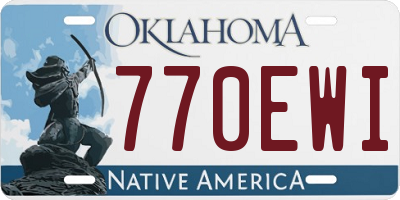 OK license plate 770EWI