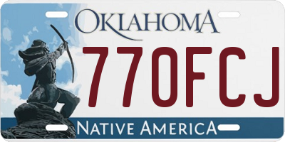 OK license plate 770FCJ