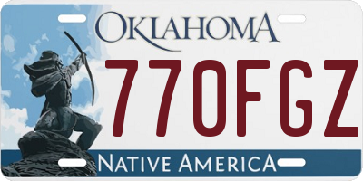 OK license plate 770FGZ