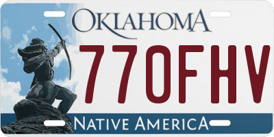 OK license plate 770FHV