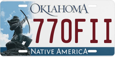 OK license plate 770FII