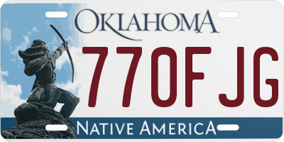 OK license plate 770FJG