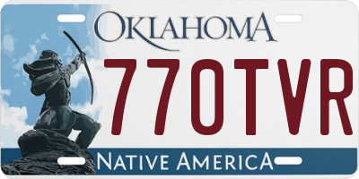 OK license plate 770TVR