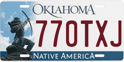 OK license plate 770TXJ