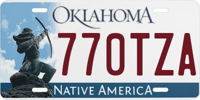 OK license plate 770TZA