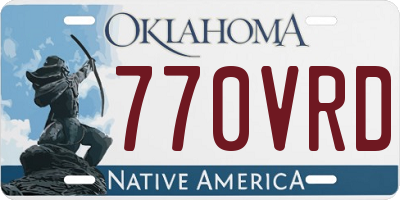 OK license plate 770VRD