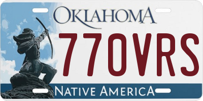 OK license plate 770VRS