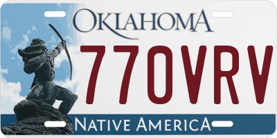 OK license plate 770VRV