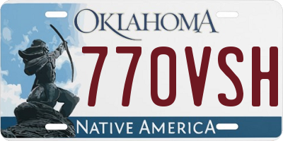 OK license plate 770VSH