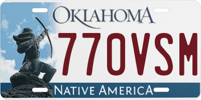 OK license plate 770VSM