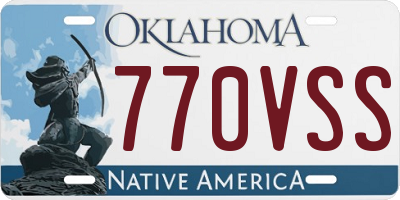OK license plate 770VSS