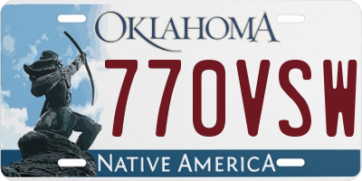 OK license plate 770VSW
