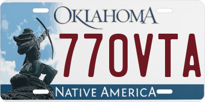 OK license plate 770VTA
